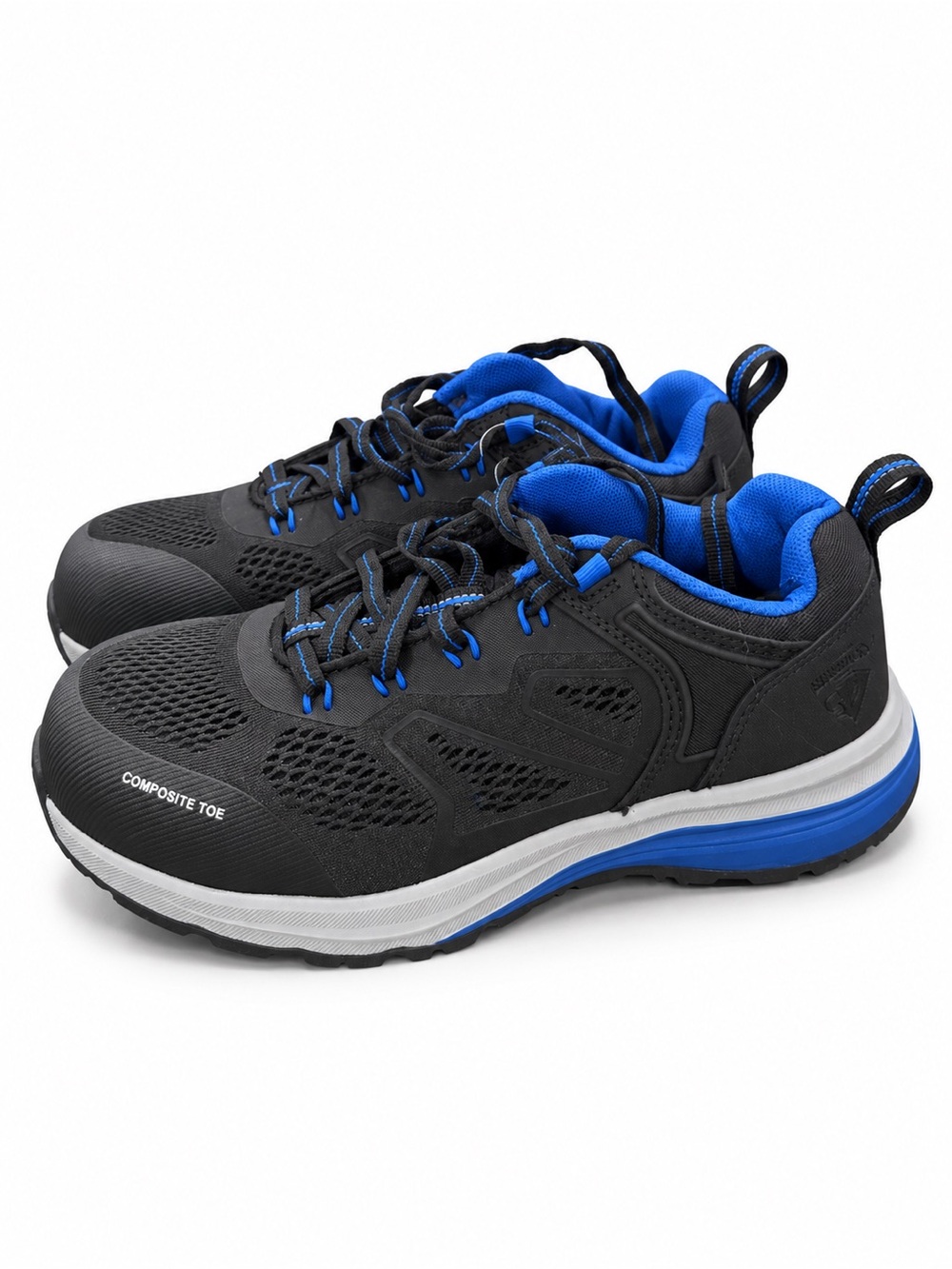 Men's Black and Blue Composite Toe Athletic Sneaker